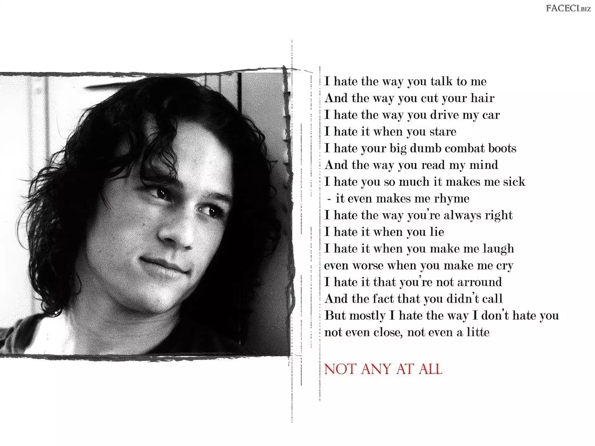 Heath Ledger, kręcone włosy